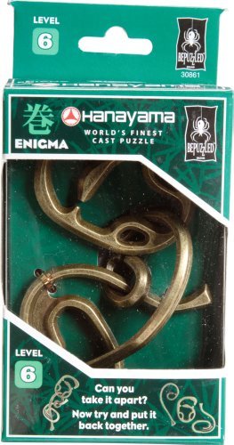 University Games BePuzzled Hanayama Cast Metal Brainteaser Puzzles - Hanayama Enigma Puzzle (Level 6) by Brybelly Cover