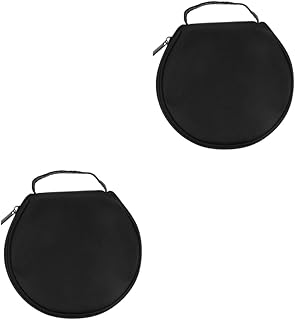 Homoyoyo 2 Pçs 20 CD Bag Bolsa Circular Bolsas Azuis Porta-Bolsas Para O Seu Carro Organizador De Armazenamento Portátil/Vcd Estojo De Joias Álbum Estojo De Armazenamento De CD Estojo De