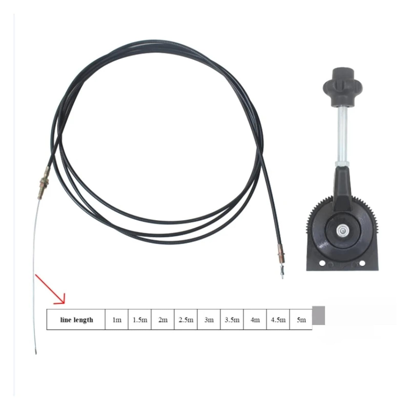 Control de Acelerador Manual for Excavadora, cosechadora, Tractor, Barco, esparcidor de estiércol, Conjunto de Cable de Acelerador, Controlador autoblocante(M(with wire-9m))