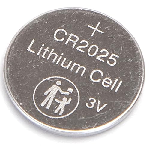 Pila de botón CR2025 de 3 V, 2 Unidades, Alta duración, Ideal para Relojes, mandos a Distancia y Dispositivos electrónicos pequeños.