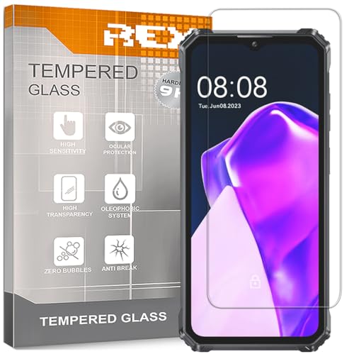 REY Pack 3X Bildschirmschutz aus gehärtetem Glas für OUKITEL WP28e - WP28 - WP28S, Schutzfolie, Displayschutzfolie 9H+ Härte, Anti-Kratzen-Öl-Bläschen