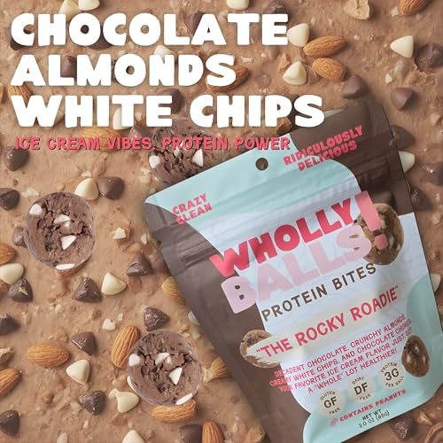 Image of Wholly Balls Protein Bites a€ inch Healthy Plant-Based Snack | High Protein, Low Sugar, Gluten-Free Energy Balls (Pack of 3, Triple Threat)
