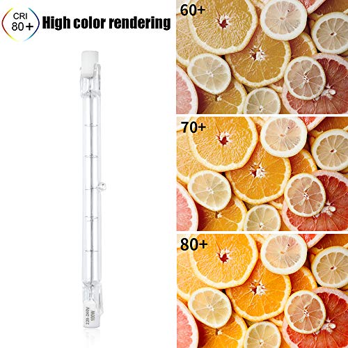 Klarlight R7s Halogen 118mm Dimmbar 100W 1300LM J118 Linear Röhre Halogenstab Warmweiß 2800K AC 220-240V 360… – Bild 6