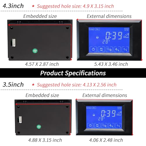 Pantalla táctil LCD OEM 4.3 pulgadas para fabricadora de hielo miniatura 2
