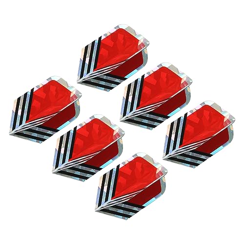 PATIKIL Slim Dart Flights, 6 Pack PET Unique Design Dart Accessories for Steel Tip Dart and Soft Tip Darts Red-orange