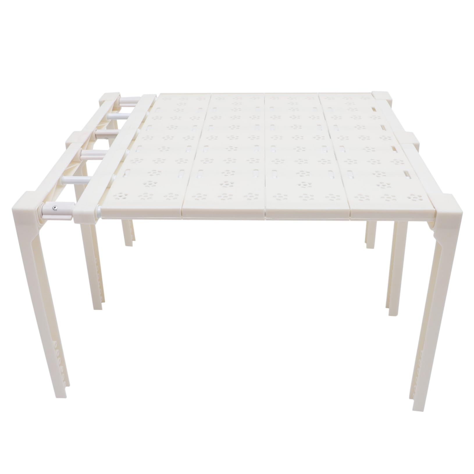 Hemobllo Telescopic Detachable Closet Organizer Shelf Space Saving Storage Rack for Kitchen Bathroom Closet Nail Installation Versatile Use