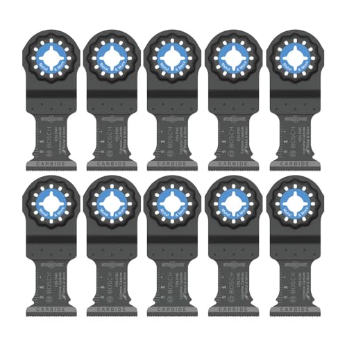 Image of BOSCH 1-1 /4 Inch OSL114C-10 Starlock Carbide Plunge Cut Blade 10-Pack - Professional Oscillating Multi-Tool Accessory with 3D Fit Interface, 30X Longer Life, Compatible with OIS Tools