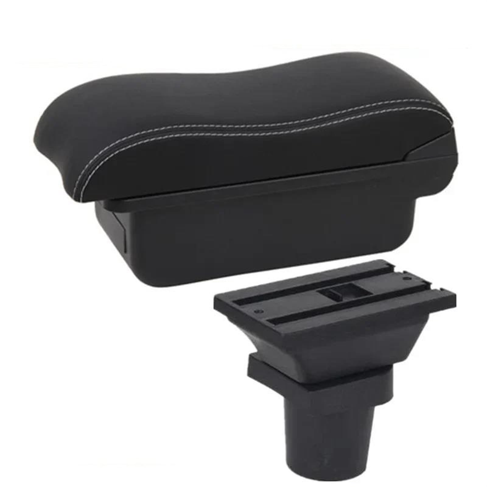 NMJLQW Storage Rack Car Interior Accessories Center Console Multifunctional Storage Box Armrest Box For Picanto(A white line No USB)