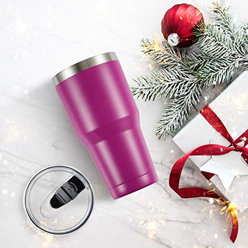 image for ALOUFEA 30oz Stainless Steel Tumbler, Insulated Coffee Tumbler Cup wit
