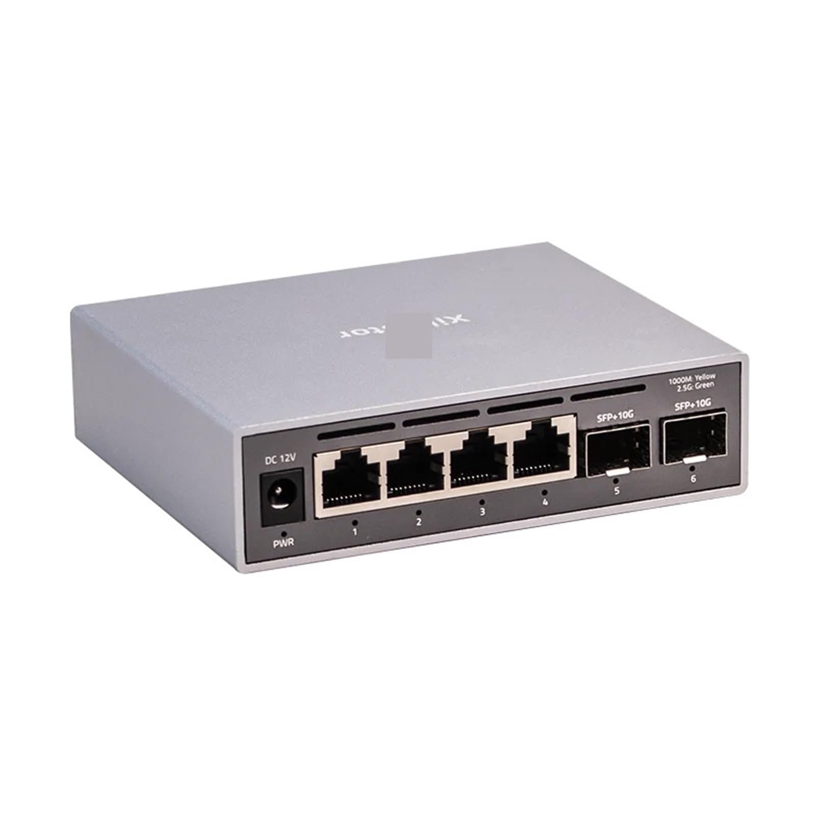 Commutateur simple géré à 6 ports 4 ports 2,5 G RJ45 2 ports 10 G SFP + Ethernet sans ventilateur Plug and Play (Witch US Plug)