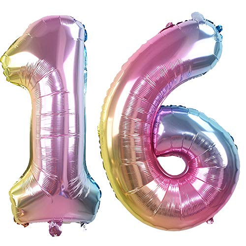 Ouinne Palloncino 16 Anni Numero Compleanno Festa