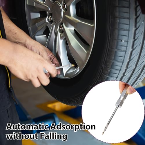Image of 2 Pieces Valve Stem Removal Tool, 4.3 Inch Long Valve Core Removal Tool Tire Valve Stem Tool Valve Stem Puller Screwdriver Valve Stem Core Remover for Schrader Valve Cores Valve Stem Installation