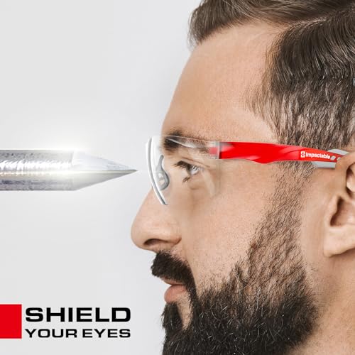 Image of Pickleball Safety Glasses Women Men, Protection, Classic Red | ANSI Z87.1, Anti-Fog & Scratch Resistant Goggles for Work, Racquetball, Squash