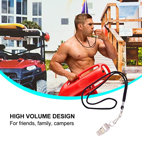 Apito Esportivo com Cordões de Aço Inoxidável Besportble, 6 peças, apito de som alto e nítido para o