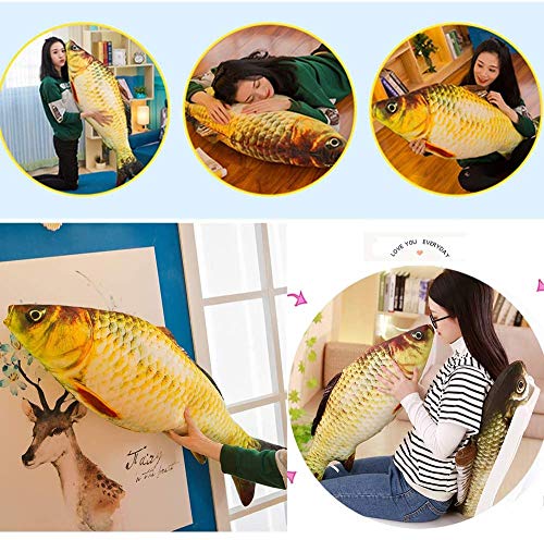 Xigui 31 Inch Giant 3D Soft Fish Cushion Carp Plush Pillow Plush Throw Pillow, Home Ddecoration Kids Pillow Gift Stuffed Animal Toy #TOP5