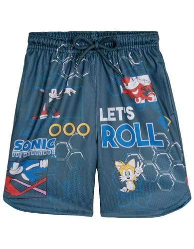 Image of SEGA Sonic the Hedgehog Athletic T-Shirt and Mesh Shorts Outfit Set Toddler to Big Kid Sizes (2T - 18-20)