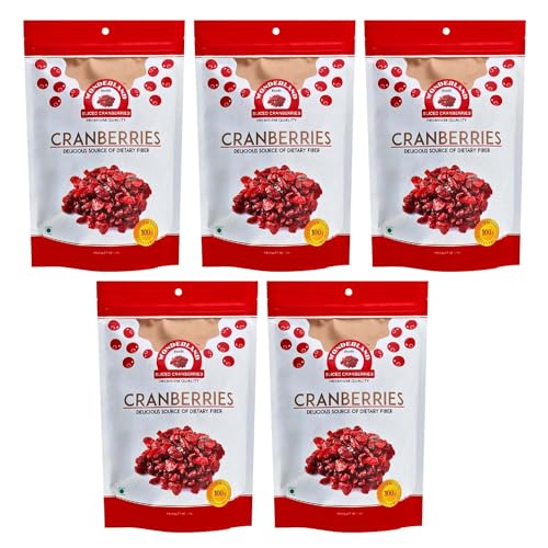 Image of Wonderland Foods 1Kg (200g X 5) American Dried Sliced Cranberries Pouch