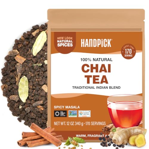 Image of HANDPICK Chai Tea Loose Leaf(12oz|150+ Cups) Delicious Indian Masala Chai