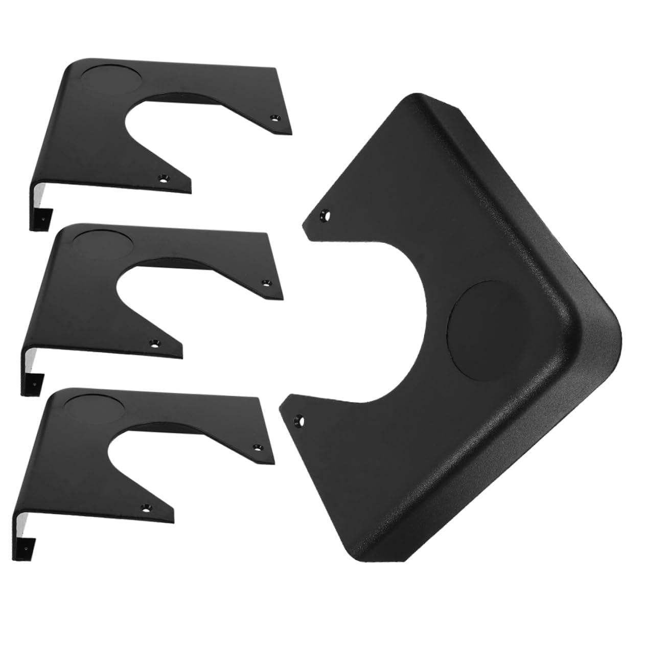 NULYLU 4pcs Pool Table Corners Replacement Black Metal Corner Guard Plate for Billiard Table Accessory
