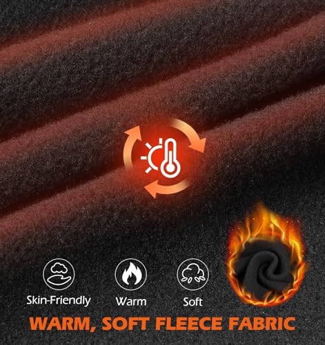 MELASA Winter Balaclava Face Mask for Cold Weather Thermal Fleece Ski Mask with Movable Face Cover for Outdoor Work Skiing Black