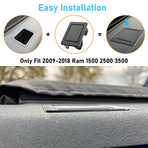 Moonlinks Bed Rail Stake Pocket Covers Compatible With Dodge Ram 1500 2500 3500 2009-2018,Ram Stake Hole Plugs,Rear Truck Tonneau Covers Stake Holes Caps Plugs Bed Rail Stake Pocket Cover (2 Pcs) #TOP7