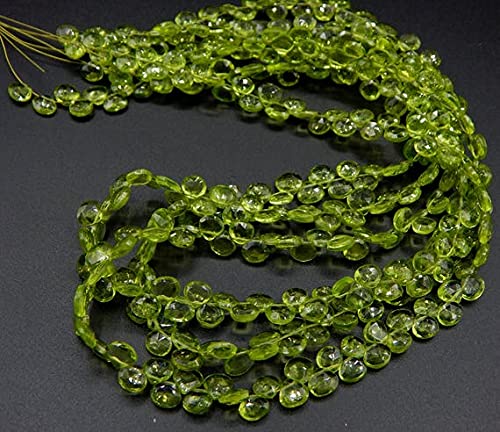 Peridot teardrop beads en forme de coeur pour réparer et créer des bijoux