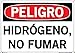 VESTIL DANGER LABEL SI-D-12-E-LB-011-S VINYL .011" overall size 20.5"W x 14.5"H Hydrogen No Smoking HIDR?GENO, NO FUMAR