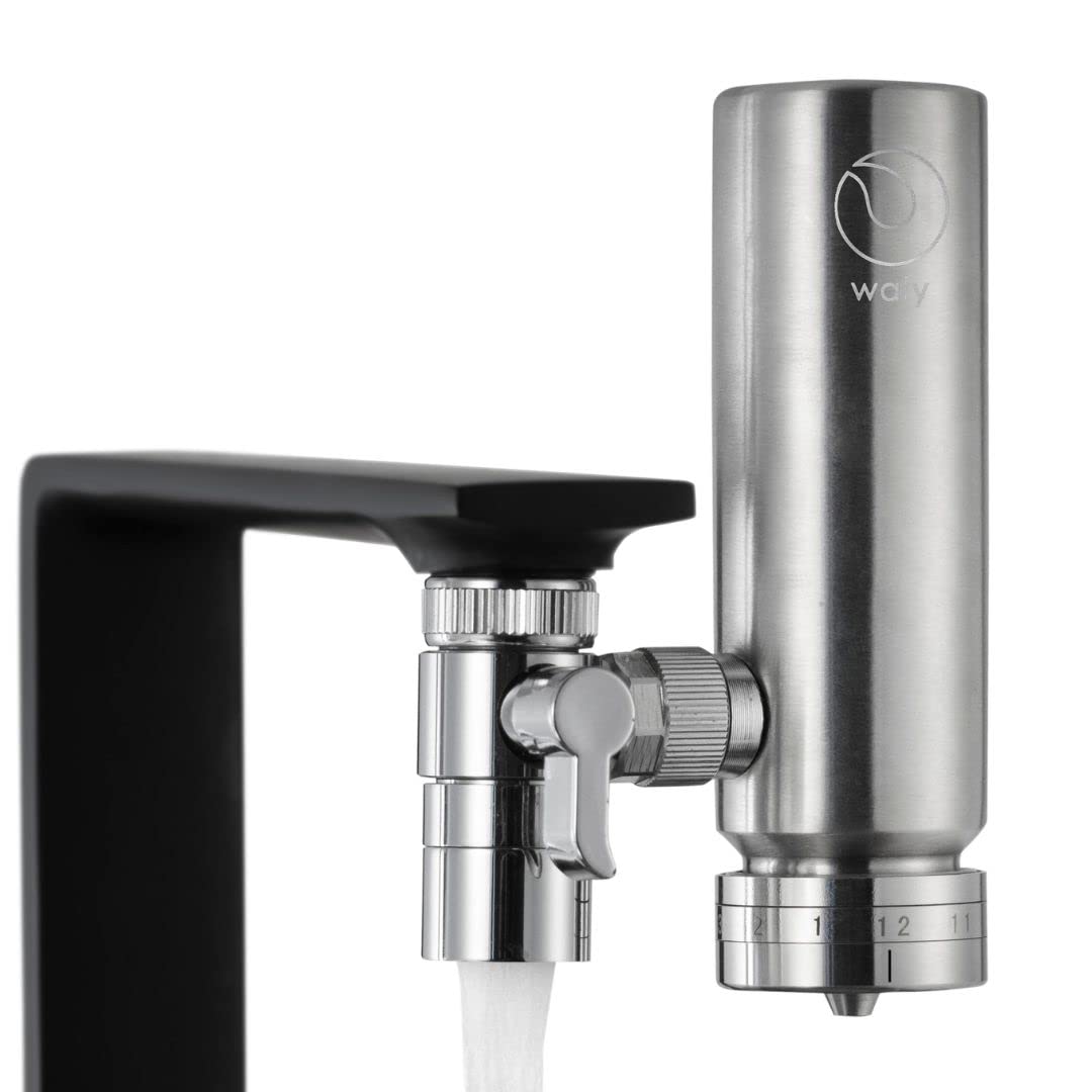 Filtro de Agua para Grifo de Acero Inoxidable — Reduce cloro y metales pesados, mejora el sabor — Instalación rápida — Incluye 1 cartucho de recambio
