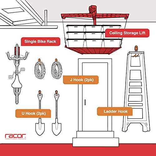 Racor - PHL-R, Garage Ceiling Storage Rack Lift