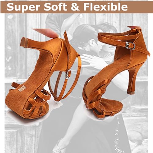 MSMAX Women's Practice Ballroom Dancing Shoes Indoor Performance Latin Dance Shoes for Woman3