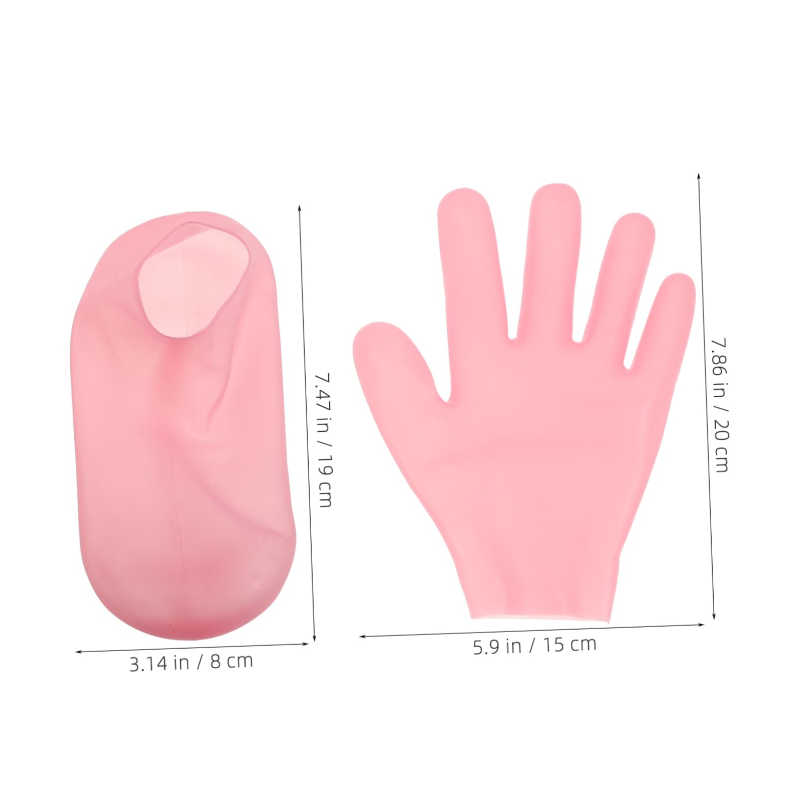 VICASKY 1 Set of Foot Mask and Hand Mask Set Moisturizing Gloves Feet Socks for Dry Cracked Skin Hydrating Foot and Hand Caring Mask for Men and Women