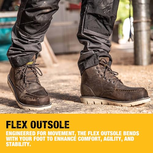 DEWALT Forge Moc Toe, FLEX Outsole, Leather, Steel Toe, Safety Work Boots For Men2