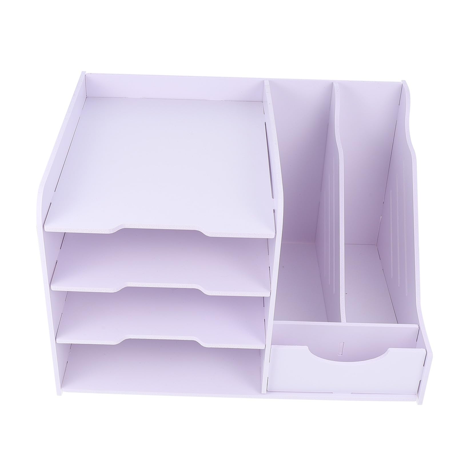 Creative - Archivador de escritorio multicapa, 40 x 31 x 25 cm, práctico diseño de madera de PVC para dormitorio escolar y sala de estudio, ideal para almacenamiento de archivos y libros