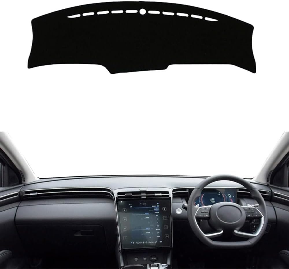 ZhangXD Car Dashboard Cover for Hyundai Tucson NX4 2021-2022, Non-Slip Dash Board Sun Shield Protector Anti-Glare Anti Dust Interior Accessories