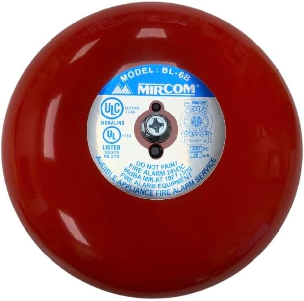 6" Fire Alarm Bell - 24VDC / 4 Wire