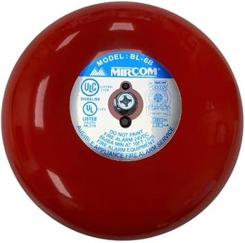 6" Fire Alarm Bell - 24VDC / 4 Wire