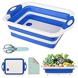 【Gran Compañero de Cocina】SKYSER tabla de cortar plegable y el juego de tijeras pueden cumplir con varios requisitos en el trabajo de su cocina y son una gran ayuda en la cocina, especialmente para actividades al aire libre como campamentos, picnics, senderismo, pesca, RV y barbacoas. Garantimos de devolución de dinero de 30 días si no está completamente satisfecho con la tabla de cortar. No dude en contactarnos si tiene algún problema.