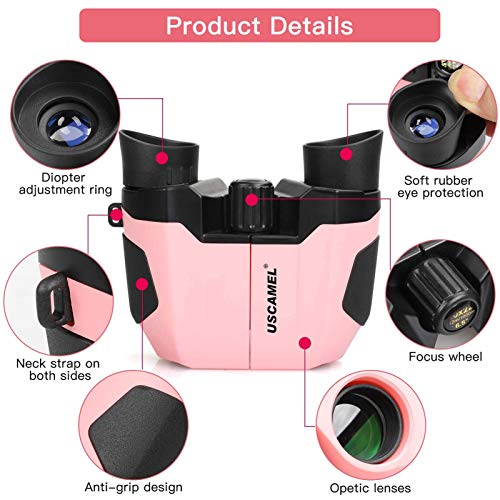 DECDEAL Binóculos para crianças ao ar livre, binóculos para iniciantes, mini portáteis, binóculos pa