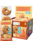 Legendary Foods Protein Donuts - 22g Protein, Crumbly Cinnamon, Zero Sugar Snack, Gluten Conscious, Low Carb, Keto Suitable, Diabetic and GLP-1 Diets - 8 Pack with Two Donuts per pack
