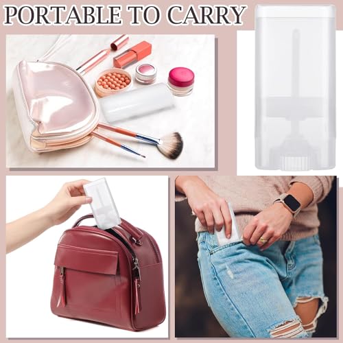 Image of Hunky Dory 6pcs 15ml Empty Clear Plastic Deodorant Containers Lip Balm Tubes for Lipstick, Crayon,chapstick,homemade Lip Balm, Beauty use