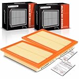 A-Premium 2-PC Engine Air Filter Compatible with Mercedes-Benz C300 2015-2018, C350e 2016-2018,