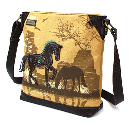 Image of CHALA Canvas Crossbody Women Mid-Size Crossbody Shoulder Purse with Adjustable Strap