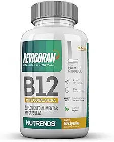 Revigoran Vitamina B12 Metilcobalamina 9,9mcg 413% 60 cápsulas, Nutrends