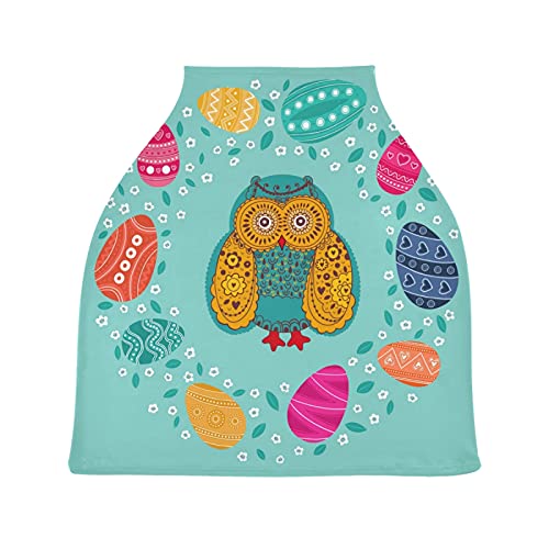 Búho De Huevo De Pascua La Lactancia Materna Enfermería Cubierta Asiento de Coche de Bebé con Dosel Transpirable Carros de La Compra Cubierta para Bebé