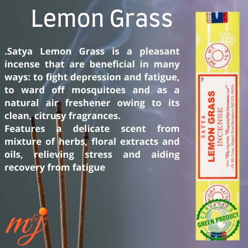 Original Satya Nag Champa Lemon Grass Incense Sticks - Image 2
