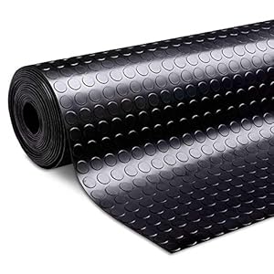 Lileno Home Rubberen noppenmat, verkocht per strekkende meter, 140 x 100 cm, 3 mm, als werkplaatsvloer, antislipmat, werkbankbedekking en vloermat, voor kelder, aanhanger, garage