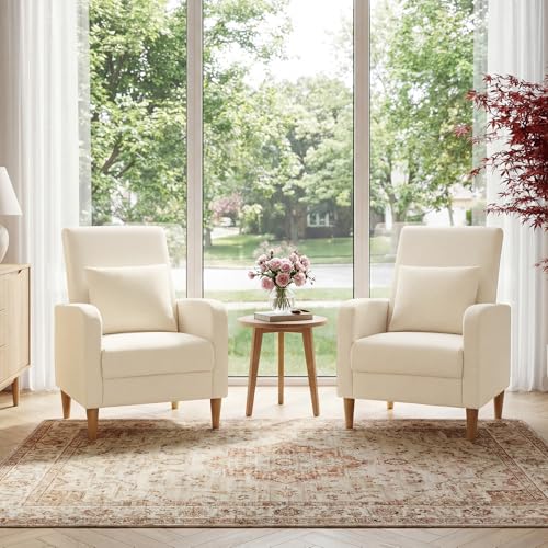 COLAMY Mid-Century Modern Accent Chairs Set of 2