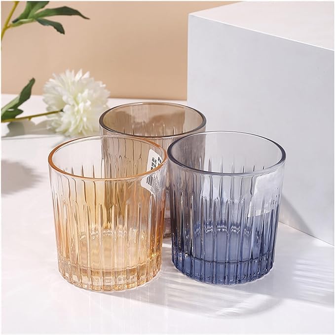 Image of bellemax 300ML Juice and Water Glass Stylish Crystal Highball Drinking Glasses, Medium Size Tumbler Glasses for Juice, Water, Milk, lassi, Cocktails and Sharbat (TR-09, 6 Count (Pack of 1))