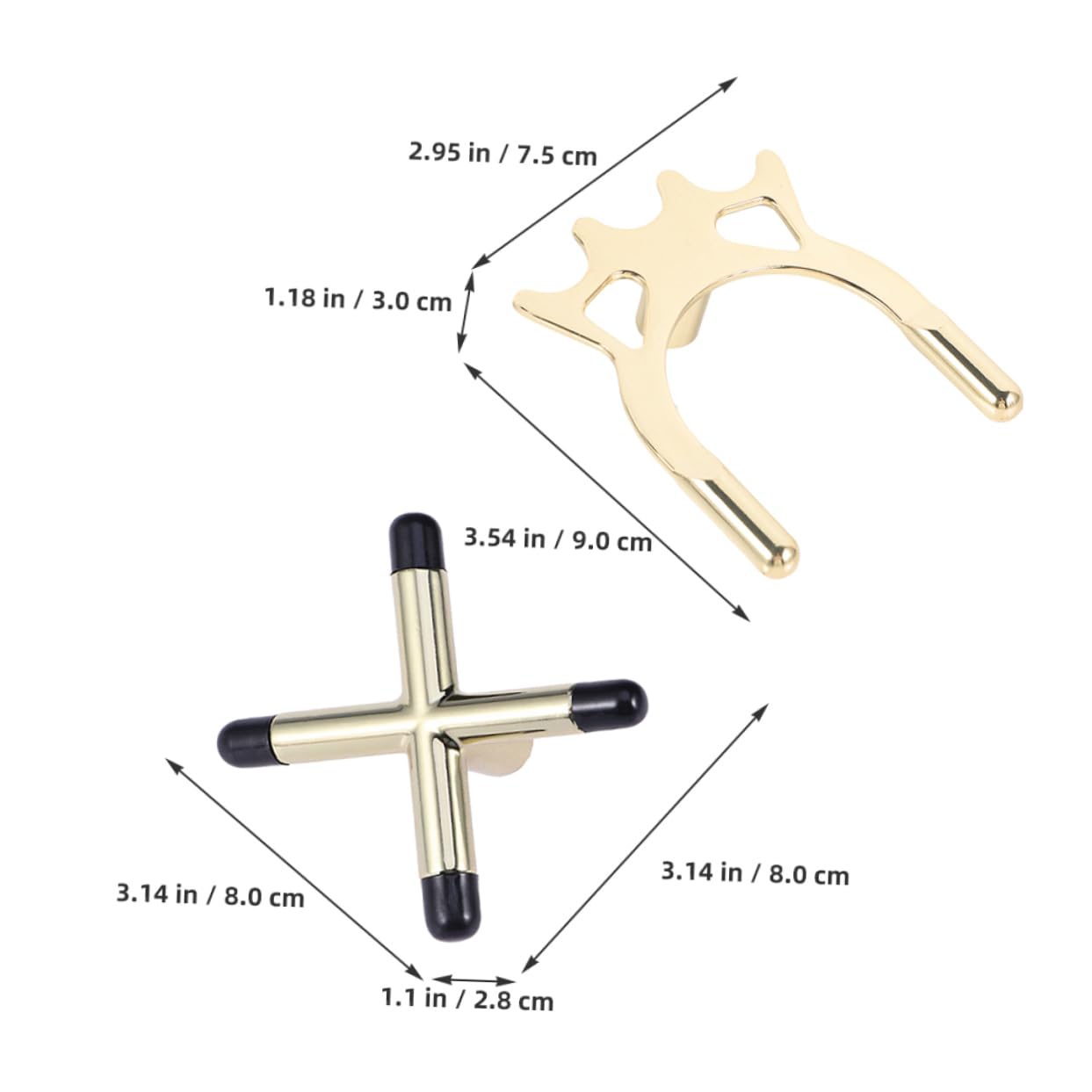 Abaodam 4 Sätze Teiliges Billard Queue Brücke Kupferlegierung Langlebiger Snooker Queue Halter Mit Rutschfester Oberfläche Stabiler Pool Cue Support Für American Und Snooker 2 Stück * 4