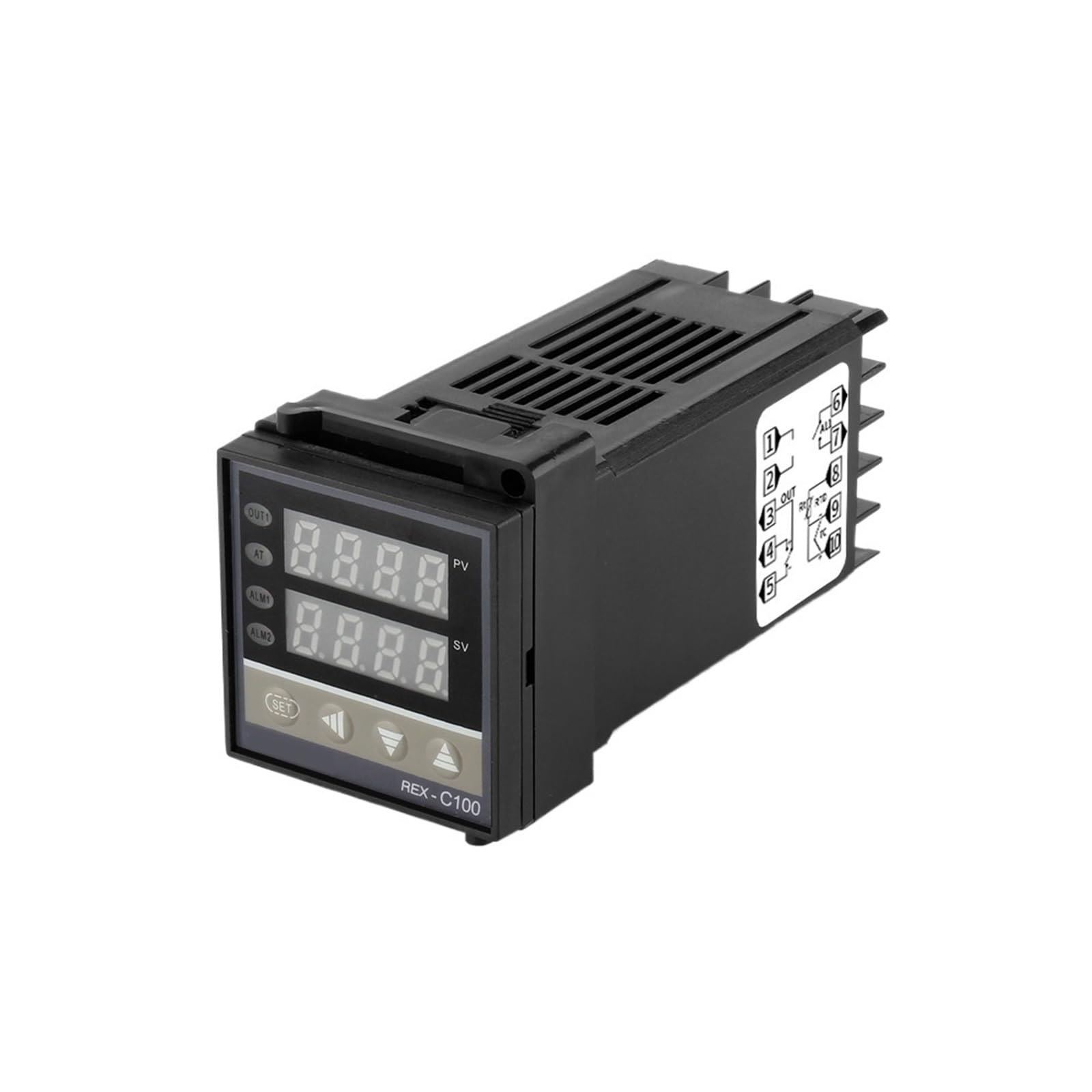 REX-C100 PID 110V-240V cyfrowy regulator temperatury + przekaźnik SSR 40A + czujnik termopary 1M K + radiator (Set2)